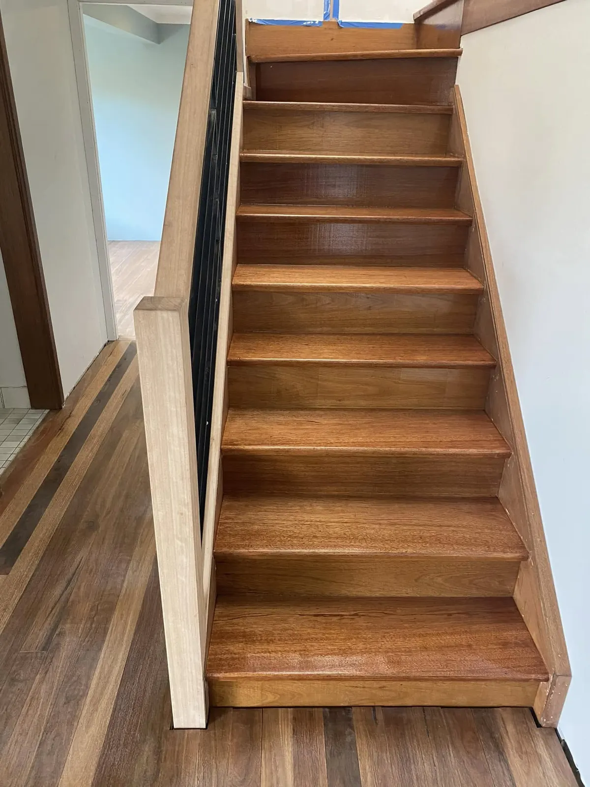 Sanded and polished timber floor by A & T’s