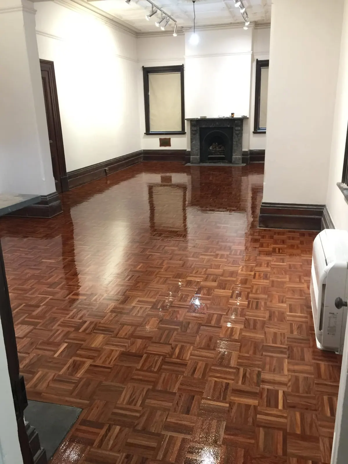 Sanded and polished timber floor by A & T’s